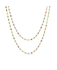 ブリング レディース アクセサリー ネックレス・チョーカー・ペンダントトップ レース Bling Jewelry Delicate MultiColor Strand Necklacevil Eye 14K Gold Plated Sterlingold ゴー