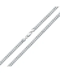ブリング レディース アクセサリー ネックレス・チョーカー・ペンダントトップ レース Bling Jewelry Solid Sterling Silver 150 Gauge 5MM Heavy Curb Miami Cuban Chainecklace S