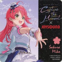 【中古】コースター さくらみこ(ホログラム) オリジナルコースター 「バーチャルYouTuber ホロライブ hololive 5th fes. Capture the Moment×JOYSOUND コラボキャンペーン」 コラボドリンク注文特典 第3弾