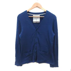 アーバンリサーチ URBAN RESEARCH カーディガン ニット 長袖 38 青 ブルー /MS