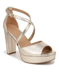 ナチュライザー レディース シューズ サンダル プラットフォーム Naturalizer Womens Melody Platform Peep Toe Dressandals Champagne Leather シャンパン