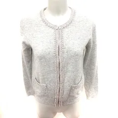 23区 オンワード樫山 カーディガン ニット 長袖 ウール 38 グレー /RT