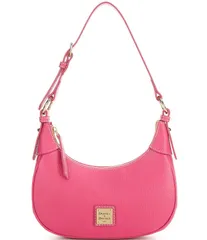 ドーネイアンドバーク レディース バッグ ショルダーバッグ レザー Dooney Bourke Lucca Pebbled Leather Hobo Baguette Shoulder Bag Fuchsia フューシャ