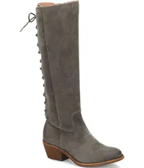 ソフト レディース シューズ ブーツ・レインブーツ スエード ブーツ ヒール Sofft Sharnell Heel Suede Adjustable Waterproof Western Inspired Boots Smoke スモーク