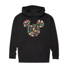 ディズニー メンズ トップス Tシャツ パーカー グラフィック Disneys Mickey Mouse Mens Christmas Graphic Hoodie Black ブラック