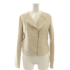 プロポーション ボディドレッシング PROPORTION BODY DRESSING ライダースジャケット ブルゾン ノーカラー フェイクスエード 3 ベージュ /ES ■OS