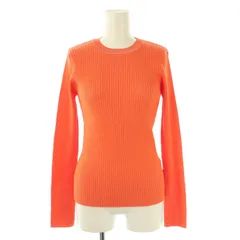 オペークドットクリップ OPAQUE.CLIP カラーラウンドリブニット プルオーバー 長袖 36/S オレンジ /DF ■OS