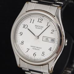新品電池稼働】RICOH 310005 デイデイト シルバー×ゴールド コンビ 