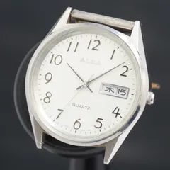 QZ セイコー アルバ Y113-8130 シルバ―文字盤 デイデイト レディース腕時計 2000000 NSK KRK