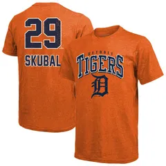 マジェスティック メンズ トップス Tシャツ Mens Majestic Threads Tarik Skubal Orange Detroitigers Triblend Name Number TShirtgr Orange オレンジ