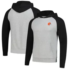 アンティグア メンズ トップス Tシャツ パーカー Mens Antigua Heather GrayBlack Cleveland Browns Urgent Pullover Hoodie Brn Grey グレー