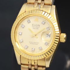 ELGIN / エルジンオートマチック メンズゴールド腕時計FK-1007D美品 