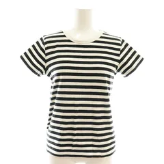 アニエスベー agnes b. コットンボーダークルーネックTシャツ 半袖 1 ブラック ホワイト /HK ■OS ■SH