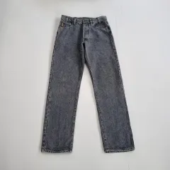 90S ARMANI JEANS ブラックデニムパンツ - 32 ヴィンテージ アルマーニ