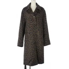 ドリスヴァンノッテン DRIES VAN NOTEN レオパード柄 ロングコート アウター 長袖 シングルブレスト シャギー サイズ44 ブラウン 茶のサムネイル