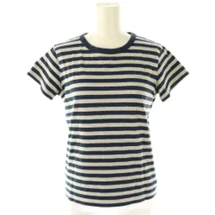 アニエスベー agnes b. ボーダー 半袖 Tシャツ カットソー 1 グレー ネイビー /HK ■OS