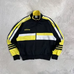 アディダス ヴィンテージ ブラック イエロー トラック ジャケット