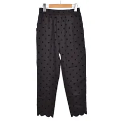 トッコ TOCCO パンツ スラックス ドット 水玉 スカラップ M 黒 ブラック ■FY