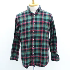 RALPH LAUREN / ラルフローレン ◆ネルシャツ/ボタンダウンシャツ/チェック柄/グリーン/サイズM 【メンズ/MEN/男性/ボーイズ/紳士】 メンズファッション【中古】 