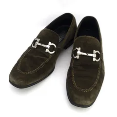 Salvatore Ferragamo / サルヴァトーレフェラガモ ◆ビットローファー ガンチーニ カーキ スウェード Size：6 【メンズ/MEN/男性/ボーイズ/紳士】【靴/クツ/シューズ/SHOES】 ブランド【中古】 