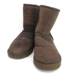 UGG / アグ ◆クラシックショート/ムートンブーツ/ブラウン/サイズ24cm 5825 【レディース/ガールズ/LADY/女性/婦人】【靴/クツ/シューズ/SHOES】 レディースファッション【中古】 