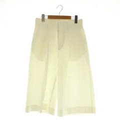 スピック&スパン Spick&Span クロップドパンツ ガウチョ ワイド タック 38 オフホワイト /MY ■OS