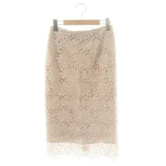 N.Natural Beauty Basic N.ナチュラルビューティーベーシック ケミカルレースタイトスカート 膝丈 M ライトベージュ /NR ■OS