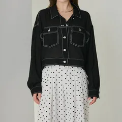 配色ステッチシアーシャツ