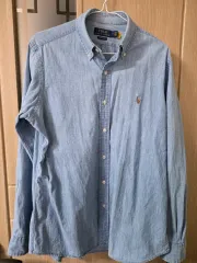 ポロ ラルフ ローレン シャンブレーシャツ ライトブルー クラシックフィット M(100)