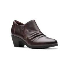 クラークス レディース シューズ ブーツ・レインブーツ アンクル レザー ClarksR Emily2 Braley Womens Leather Ankle Boots Dark Brown ブラウン