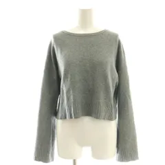 ナチュラルビューティーベーシック NATURAL BEAUTY BASIC 24AW ダブルジャガードクロップドニット プルオーバー FR グレー /DF ■OS