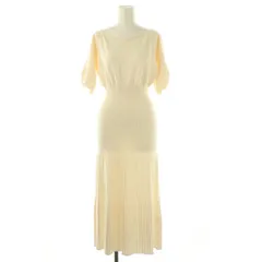 スナイデル SNIDEL フィット&フレアニットワンピース 半袖 ロング F アイボリー /NR ■OS