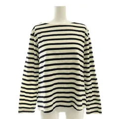 ボールジー BALLSEY トゥモローランド コットンボーダージャカード バックツイストプルオーバー カットソー 長袖 S ブラック ホワイト /ES ■OS