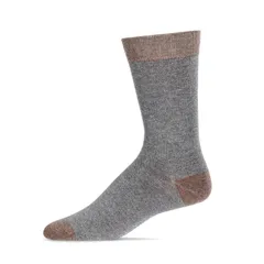メモイ メンズ アンダーウェア 靴下 ヒール MeMoi Mens Fancy Heels Luxuriously Soft Cashmere Blend Crew Sock Med Gray Heaのサムネイル