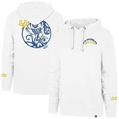 フォーティセブンブランド メンズ トップス Tシャツ パーカー 47 Brand Mens 47 White Los Angeles Chargers La Familia Headline Pullover Hoodie Chg White ホワイト