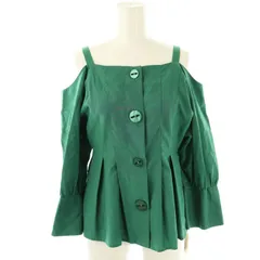 スナイデル SNIDEL 肩ひも付きオフショルブラウス 七分袖 F グリーン /HK ■OS