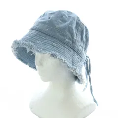 リリーブラウン Lily Brown バケットハット バックリボン デニム風 フリンジ 水色 ライトブルー LWGH242313 /RI ■OS