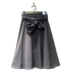 プロポーション ボディドレッシング PROPORTION BODY DRESSING タグ付き フレアスカート ミドル丈 紐ベルト付き 1 チャコールグレー ■FY