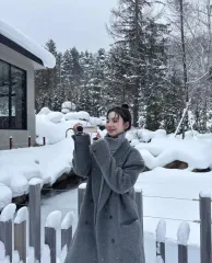 カリナ コート) The U WOOL OVERSIZE LONG COAT