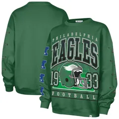 フォーティセブンブランド レディース トップス Tシャツ スウェット 47 Brand Womens 47 Kelly Green Philadelphia Eagles Go Big Oversized Pullover Sweatshirt Eagreen