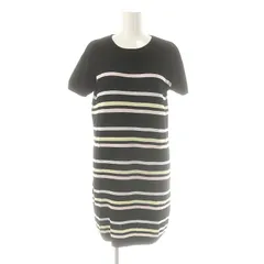 レディ Rady 半袖 ボーダーニットミニワンピース クルーネック F 黒 ブラック /AT ■OS