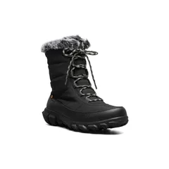 ボグス レディース シューズ ブーツ・レインブーツ キルティング レース Bogs Cedar Womens LaceUp Quilted Boots Black ブラック