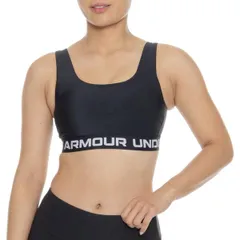 アンダーアーマー レディース アンダーウェア ブラジャー Under Armour Crossback Mid Sports Bra Medium Impact Black ブラック
