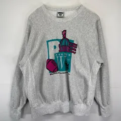 古着 90's/90年代 リー Lee USA製 スウェット 大きいサイズ クルーネック トレーナー リバースタイプ プリント 2XL  グレー系 メンズ