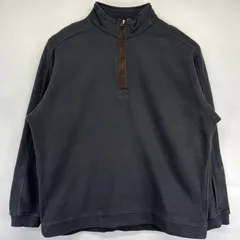 古着 コロンビア Columbia スウェット 大きいサイズ ハーフジップ トレーナー アウトドア ワンポイントロゴ 2XL  ブラック メンズ