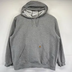 古着 カーハート Carhartt パーカー 大きいサイズ スウェット トレーナー ワンポイントロゴ プルオーバー 2XL  グレー系 メンズ