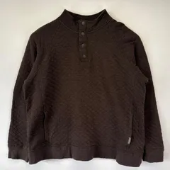 古着 エディー・バウアー Eddie Bauer スウェット 大きいサイズ スナップボタン アウトドア プルオーバー XL  ブラウン メンズ