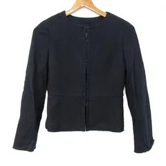 ロペ ノーカラージャケット アウター ショート丈 レディース 36サイズ ネイビー ROPE' 【中古】のサムネイル