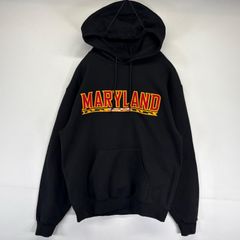 メリーランドテラピンズNCAAカレッジアーチビッグロゴ黒フーディー