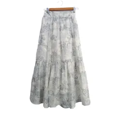 ジルバイジルスチュアート ロングスカート ボトムス 花柄 フレア レディース Sサイズ グレー×白 JILL by JILLSTUART 【中古】のサムネイル